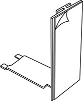 Upward Shelf-Top Adhesive Sign Holder - Metal - 2