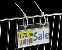 Clear UPC Tag Holder-  Locking Straps (Cable Ties)