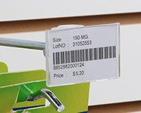 Four-Wire Top Insert Label Holder For Scan Hooks