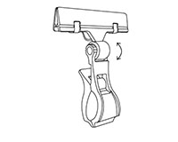 Spring Clip-On Two-Way Ratcheting Sign Holder - 2