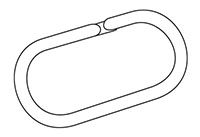 Plastic Oval Snap Ring - 2