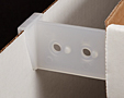 Clip-On Corrugated Shelf Supports, Vertical, Standard
