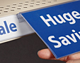 Universal Info Strip Hinged Covered-Face Sign Holder - 3