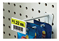 Pegboard/Slatwall Display Hooks With Scan Plate