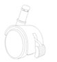 Non-Threaded Swiveling and Locking Twin Wheel Casters - 2