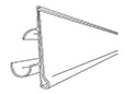 Angled Double Wire Shelf Info Strip - 2