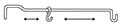 Aisle Sign Arm Hanger - Adjustable Hook - 2