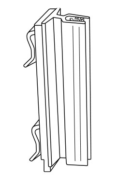 Part # 110852, 36 Length Clear Gripper Simple Banner Hanger On Kinter (K  International, Inc.)