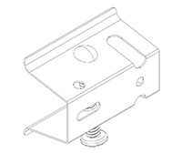 Metal Mini Shelf Channel Adapter with Screw - 2