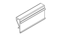 1-1/4" Channel Height Clip-On "C" Channel Label Holder - 2