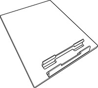 4-1/2" x 5-1/2" Dimensions White Color Plastic Modular Sign Frame System - 2