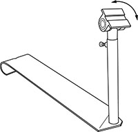 Sloping / Elongated Base Style Track Sign Holder With Ratcheting Heads - 2