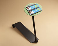 Sloping / Elongated Base Style Track Sign Holder With Ratcheting Heads