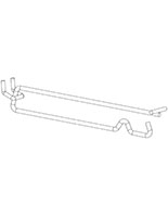 10" Stem Length Anti-Sweep Metal Hook with T-Scan Bar - 2