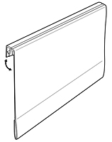 Universal Info Strip Hinged Covered-Face Sign Holder - 2