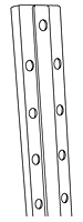 Double-Sided Peg Hook Strip - 2