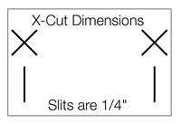 Corrugated Universal Display Hooks - X-Cut Dimensions
