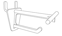 Pegboard/Slatwall Display Hooks With T-Scan Bar - 2
