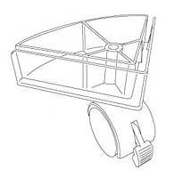 Swiveling and Locking Style Swivel Display Caster With Corner Bracket