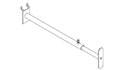 Beige Metal Telescopic Bracket with Pegboard - 2