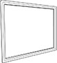 8-1/2" x 11" Dimensions White Color Plastic Modular Sign Frame System - 2