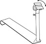 Sloping / Elongated Base Style Track Sign Holder With Ratcheting Heads - 2