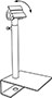 Shovel Base / Side Clamp Base Style Track Sign Holder With Ratcheting Heads - 2