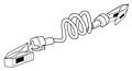 Double Clip-On Curly Wire - 2