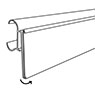 Flip-Up Double Wire Shelf Info Strip With "C" Channel - 2