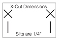 Corrugated Universal Display Hooks - X-Cut Dimensions